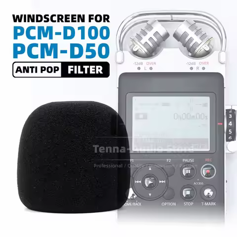 For SONY PCM-D100 PCM-D50 PCM D100 D50 D 100 50 Recorder Windscreen Mic Foam Shield Cover Sponge Win