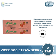 Vicee 500 Mg Strawberry 2 Tablet - Tablet Hisap Vitamin C 500 Mg