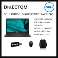 Dell Laptop Latitude 3420 (i5-1145G7/8GB/512GB SSD/14" FHD/Iris Xe Graphics/W11 Pro /Bag /1Yr)