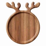 [x6xzt4k]Wood Christmas Tray Christmas Tree Fruit Bowl Home Snack Plate Candy Dish Melon Seeds Dried