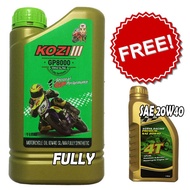 MOTORCYCLE 4T OIL KOZI 10W40 SL/MA FULLY SYNTHETIC GP8000(FREE SAE20W40) MOTORMAN