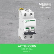 Schneider Electric ACTI9 IC60N 2P C 2A 440V MCB-A9F74202