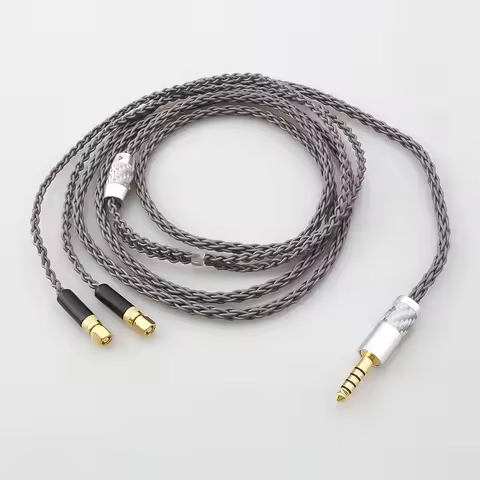 HIFI 8 Core 7N OCC Silver Plated Cable 3.5mm/4.4mm/2.5mm/4-pin XLR Headphone Earphone Extension for