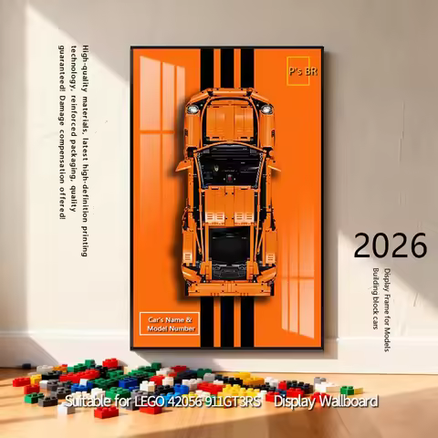 2026 Photo Frame Display Wallboard Suitable for LEGO 42056 911GT3 RS building block car model legof1