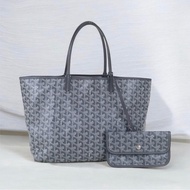 「JL精品代購」98新 Goyard 灰色 托特包 中號