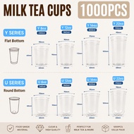 (1000-2000pcs) (8 12 16 22oz) 95mm (Y CUP) (U CUP)/(FLAT/DOME/STRAWLESS/TALL FLAT)Lid Milk Tea BOX