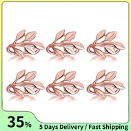 6 Pcs Napkin Ring,Leaf Napkin Set,Napkin Ring Napkin Holder Decoration,Suitable for Christmas,Holida