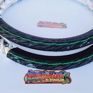 ยางนอก  ลายไฟ 45/90-17 2เส้น ขอบ 17 สามารถใส่ได้ทุกรุ่น ยางเกาะถนนดีเยี่ยม