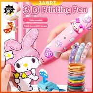【Send stickers】Kuromi 3D Printing Pen Print Pen 3D Printer Children's Educational Toys 3D Printing P