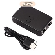 [LOVIVER] 2 in 1 Out  Lan Hub Network Switcher Box - Ethernet Internet Adapter Hub