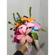 Bunga Tangan Bridal Bunga Tangan Kawat dawai Bulu 🌸