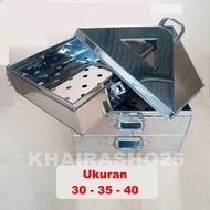 Produk Klakat Steamer kukusan 3 susun stainless ukuran 30X30 35x35