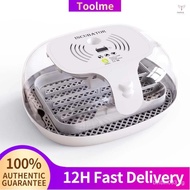 Egg Incubator for Hatching with Automatic Egg Turning Led Egg Test Lamp Clear Lid Easy to Wash 16 Eg
