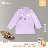 Dokma (8-14.2kg) Children's turtleneck shirt Viscose Fabric-DT451 Toddler long-sleeve (6-36M)