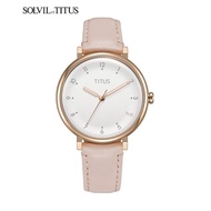 Solvil et Titus W06-03319-003 Women's Quartz Analogue Watch in White Dial and Leather Strap