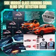 HONDA BRV CITY GM6 JAZZ 2014-2019 SIDE MIRROR GLASS RUNNING SIGNAL BLIND SPOT DETECTION BSD BLUE