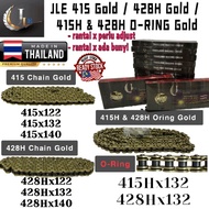 JLE Racing Rantai Motosikal 428 Black Chain 415 Gold Chain 428H Gold Chain 415H ORING Gold Chain / 4