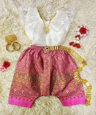 ชุดไทยประยุกต์ชุดไทยเด็กผู้หญิงชุดโจงกระเบนเด็กเล็ก