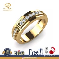 Sinar Berlian Jewellery-Cincin Emas Pria Berlian Asli Eropa F Vvs S999