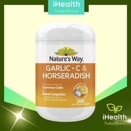[AUS Direct Import] Nature's Way Garlic + C & Horseradish 200 Tablets <Horseradish + Garlic + Vitami