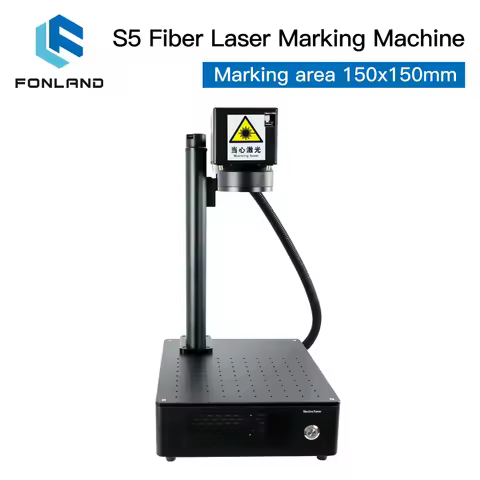 Fonland S5 Industrial Fiber Laser Marking Machine Portable Engraver for Metal Jewelry Leather High P