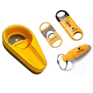 Cuban ciga cutter Portable Nightshade V-cut round ciga drill punch Ciga clipper three-piece set