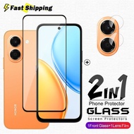 2in1 For Honor X7E X7D X7C 5G HonorX7E X7 E Screen Protector Tempered Glass Fingerprint Unlock Trans
