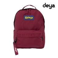 De deya Pop Backpack Deep Burgundy-Classic Campus Unisex Commuter Leisure Plain