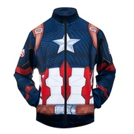 Mens Outdoor Sports Jacket Sweatshirts Superhero Avengers Captain America Spiderman Costume