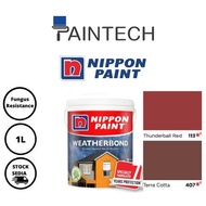 Nippon Weatherbond Paint Red Color (Interior) Cat Dinding - 1L