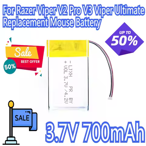 3.7V Replacement Mouse Battery 700mah For Razer Viper V2 Pro V3 Viper Ultimate