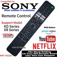 SONY Smart Android TV Remote Control RMF-TX520U For KD Series | XR Series XR-50X90J XR-50X94J KD-43X