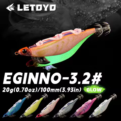 LETOYO egi luminous squid jig Bondage shrimp squid lure Artificial bait for webfoot octopus fishing 