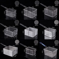 [Ready Stock] Stainless Steel Frying Basket Square Mesh Strainer Oil Drip Rack 不锈钢油炸篮 方形过滤网 加密炸筛 厨房用