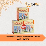 LIVE-WELL SORIA-D Vitamin-D3 1000iu 60'S / 2x60'S