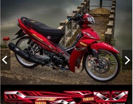 Dàn áo xe Sirius 50/110cc Đỏ Đen - Nhựa ABS cao cấp Tặng Tem PVC 3 Lớp Y Mẫu