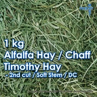 2nd Cut Timothy Hay / Alfalfa Hay / Chaff / Jerami 500g/1kg for Rabbit/Guinea Pig/Chinchilla/Small A
