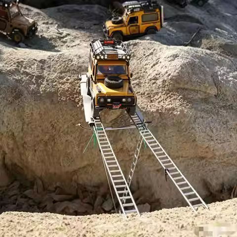 D1RC Simulation Ladder Bridge for 1/8 1/10 RC Crawler, Outdoor Scene Building Obstacle Accessory for