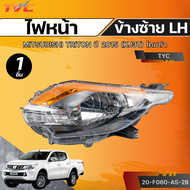 TYC ไฟหน้า MITSUBISHI TRITON ปี 2015 (KJ3T) โคมดำ LH (20-F060-A5-2B) RH (20-F059-A5-2B)