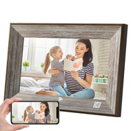 KODAK WiFi 10.1 inch Digital Photo Frame , 1280*800 HD IPS Touch Screen, Classic Wood Electronic Picture Frame with Cloud Storage, 16GB Internal Memory