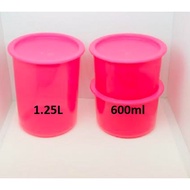 ready stock - 3pcs set tupperware one touch container pink color ( 3)