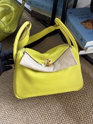 Hermes Lindy26 檸檬黃 Swift皮 Birkin Kelly 25
