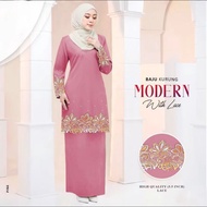 High Quality Baju Kurung yellow Lace With Batu New Design Arrival