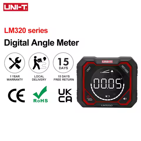 UNI-T LM320D LM320E LM320F Digital Inclinometer Laser Angle Meter Magnetic Protractor 4×90° Recharge