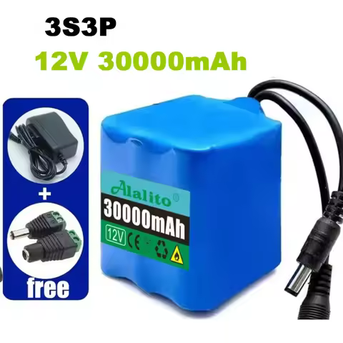 Durable high capacity 3S2P-3S5P 12V 50Ah 18650 lithium-ion rechargeable battery with Bms lithium bat