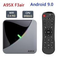 Smart Tv Box A95x F3 Air 4k 2.4g/5g Dual Wifi Rgb Light Amlogic S905x3 4gb 32gb 64gb Android 9 Set T
