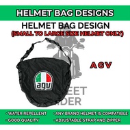 Helmet Bag Black – AGV Design | Water-Repellent | With Strap & Zipper | Fits Most Helmets