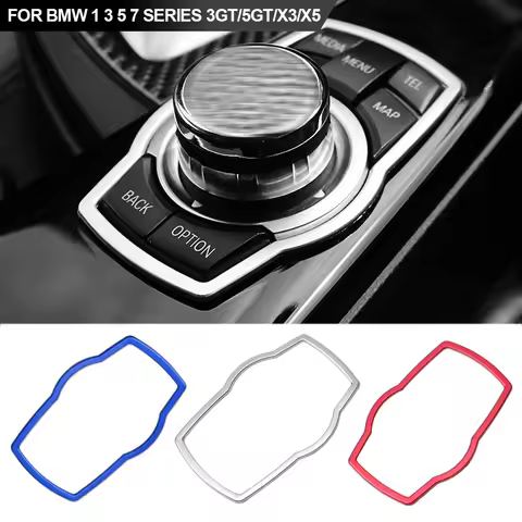 High Quality Car Multimedia Buttons Cover Trim Universal For BMW X1 X3 X5 X6 1 3 5 7 Series E81 E87 