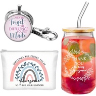 Hoolerry 3 Pcs Thank You Gift for Women Employee Appreciation Gift with 16oz Staff Thank You for Bei