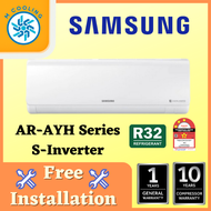 [FREE INSTALLATION] Samsung Aircond R32 RAC S-Inverter Premium (1.0HP - 2.5HP)